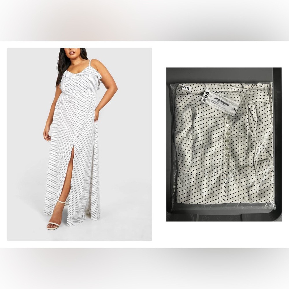 White Polka Dot Maxi Dress